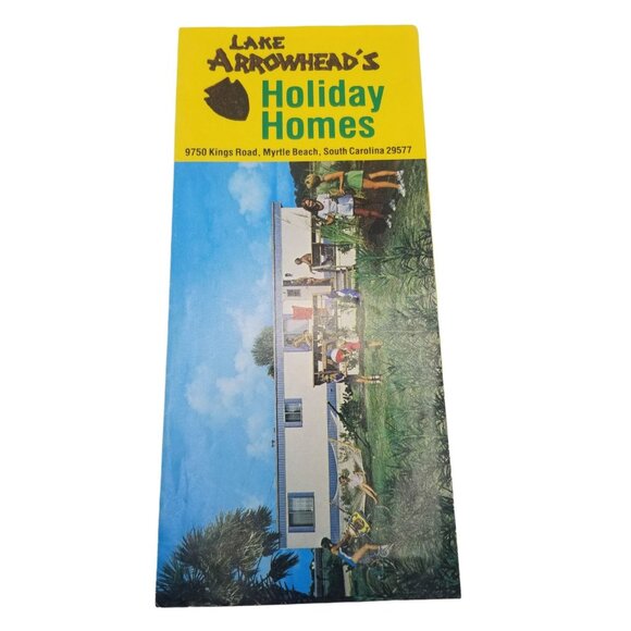 Vintage Brochure Lake Arrowhead Holiday Homes Myrtle Beach  Ephemera Mobile Home - Picture 1 of 6